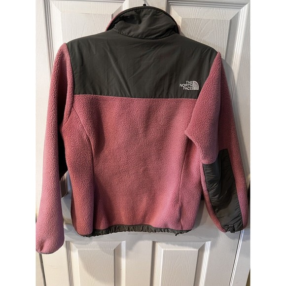 The North Face Womens Denali Pink Gray Fleece Zip Up Sweater Jacket Sz S - Picture 10 of 11